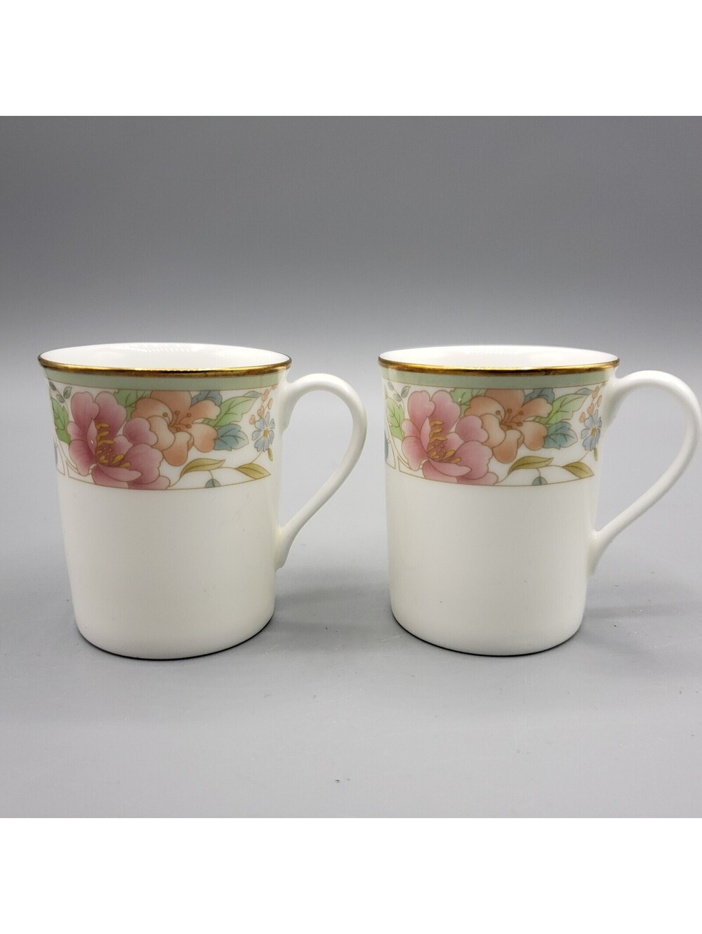 2 Royal Doulton Claudia Demitasse Coffee Cup Cans England Fine Bone China H5196